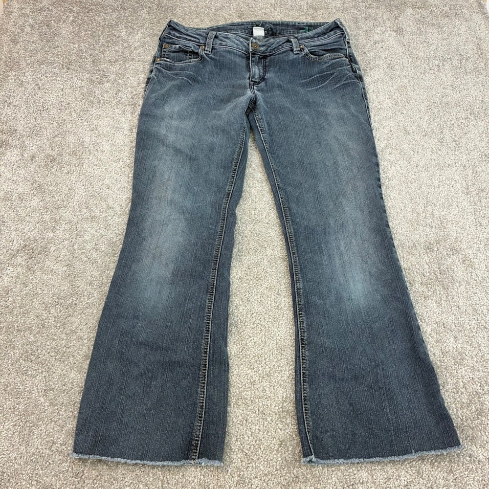Silver Jeans Womens 32x27 Aiko Y2K Bootcut Mid Rise Raw Hem (Size Tag 30x33)